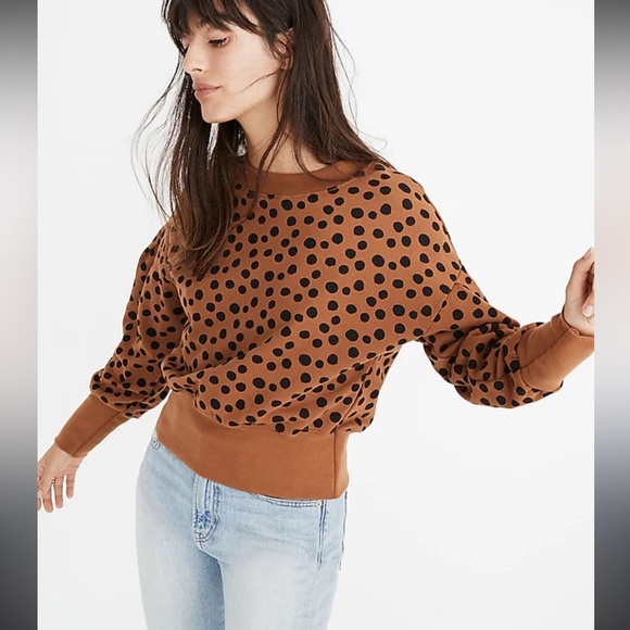 Madewell Sweaters - Madewell leopard dot sweatshirt